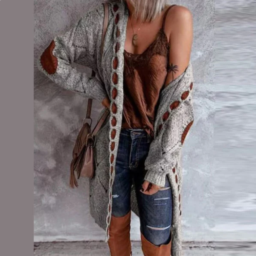 Cardigan elegante e accogliente in maglia