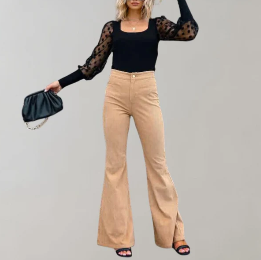 Stella – Elegante bukser med høj talje og vide ben