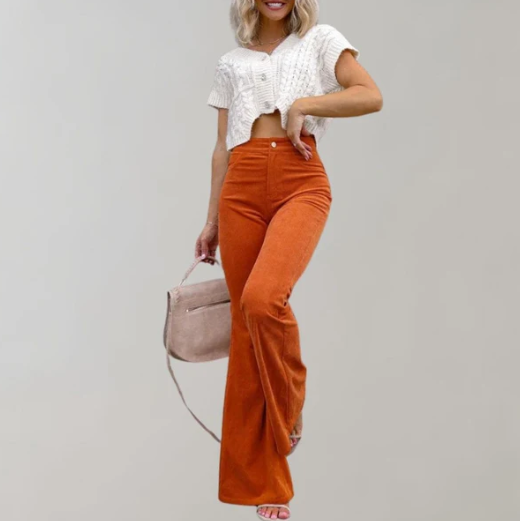 Stella – Elegante bukser med høj talje og vide ben