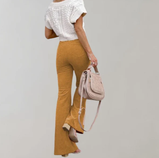 Stella – Elegante bukser med høj talje og vide ben