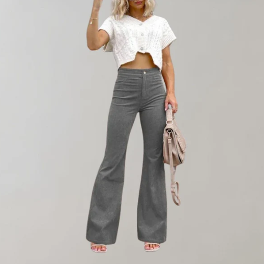 Stella – Elegante bukser med høj talje og vide ben