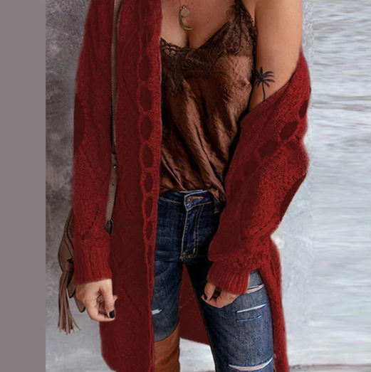 Cardigan elegante e accogliente in maglia