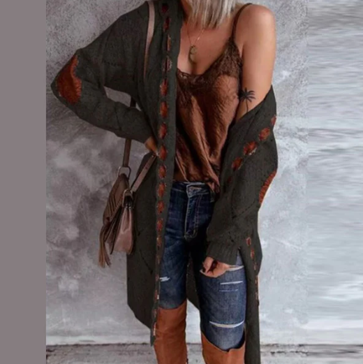 Cardigan elegante e accogliente in maglia