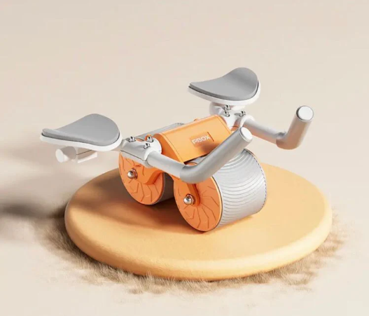 Ab-Rad mit Ellenbogenstütze Automatischer Rückprall-Bauchtrainer