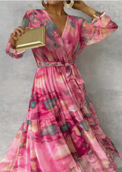 Eva – Vestido maxi de ensueño acuarela