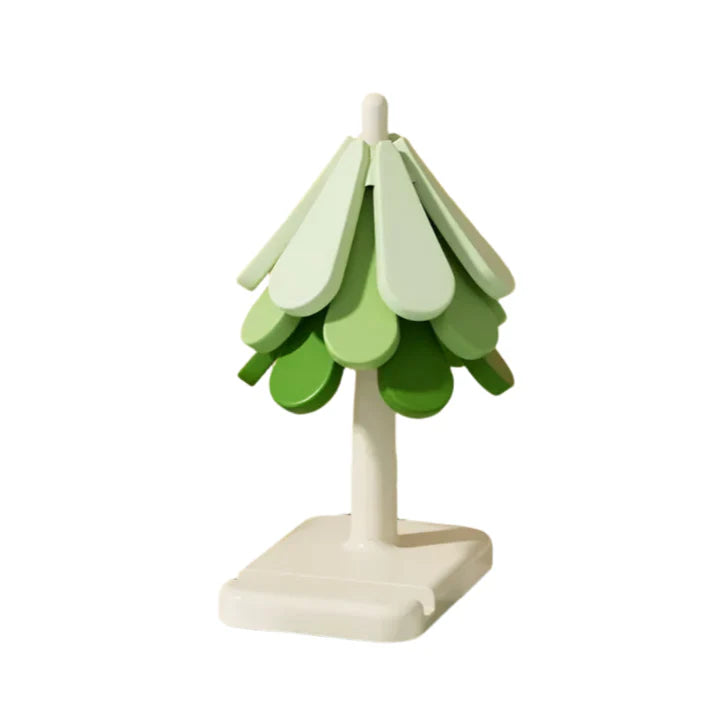 Træ Design Ständer Silikonuntersetzer 3 Stück Set