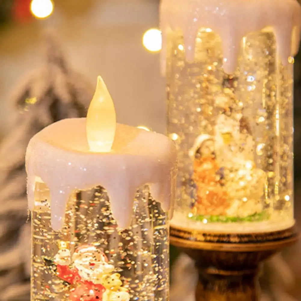 LED-Licht mit Mini-Weihnachtsfigur