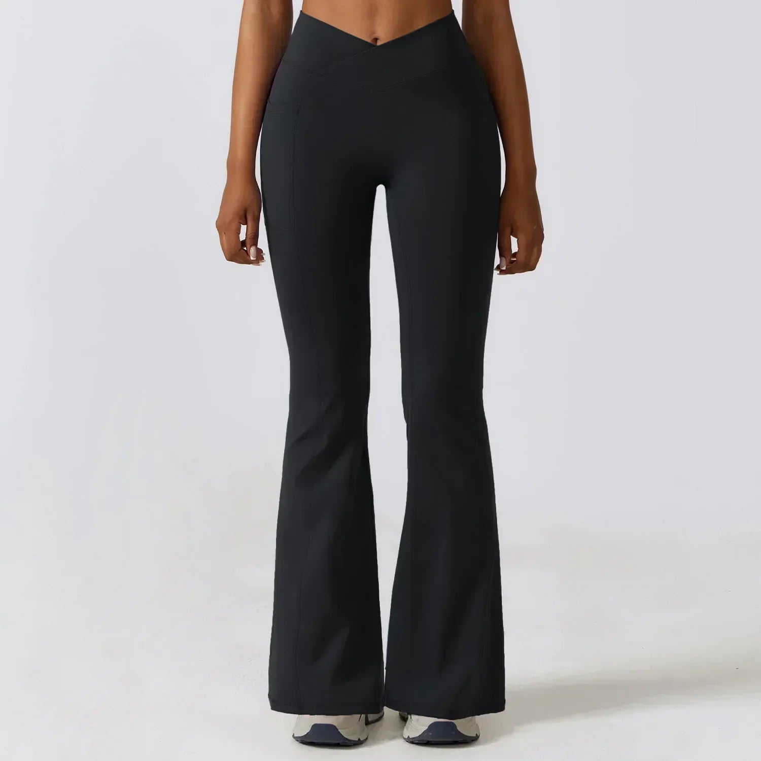 Anja - Hochtaillierte Leggings mit Schlagseite