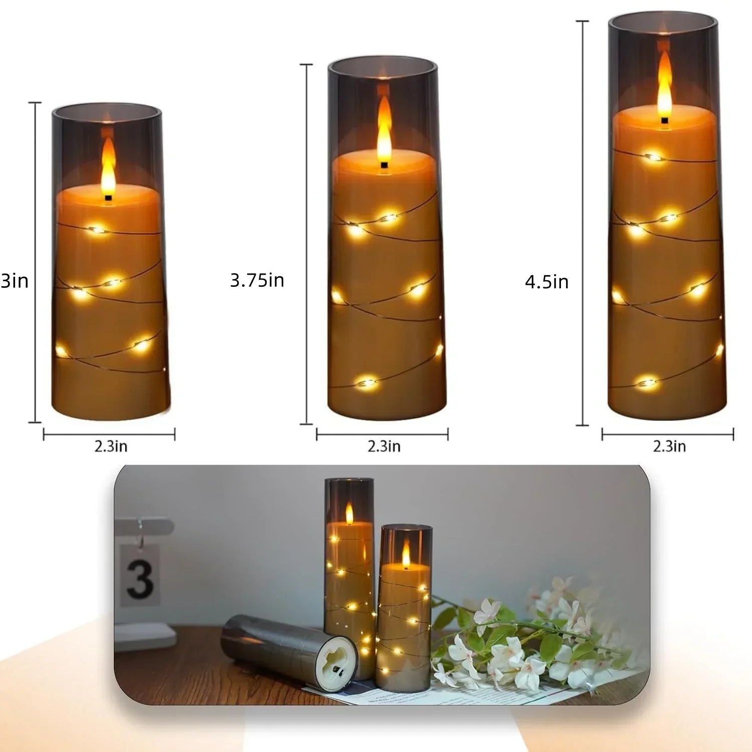 LED flammenlos elektronische Teelichter batteriebetrieben