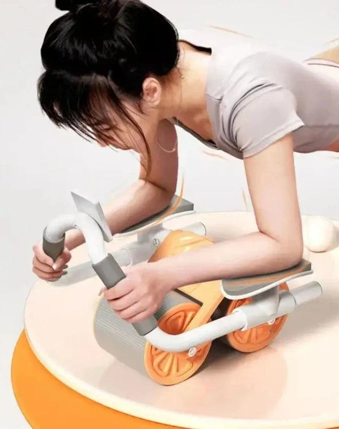 Ab-Rad mit Ellenbogenstütze Automatischer Rückprall-Bauchtrainer