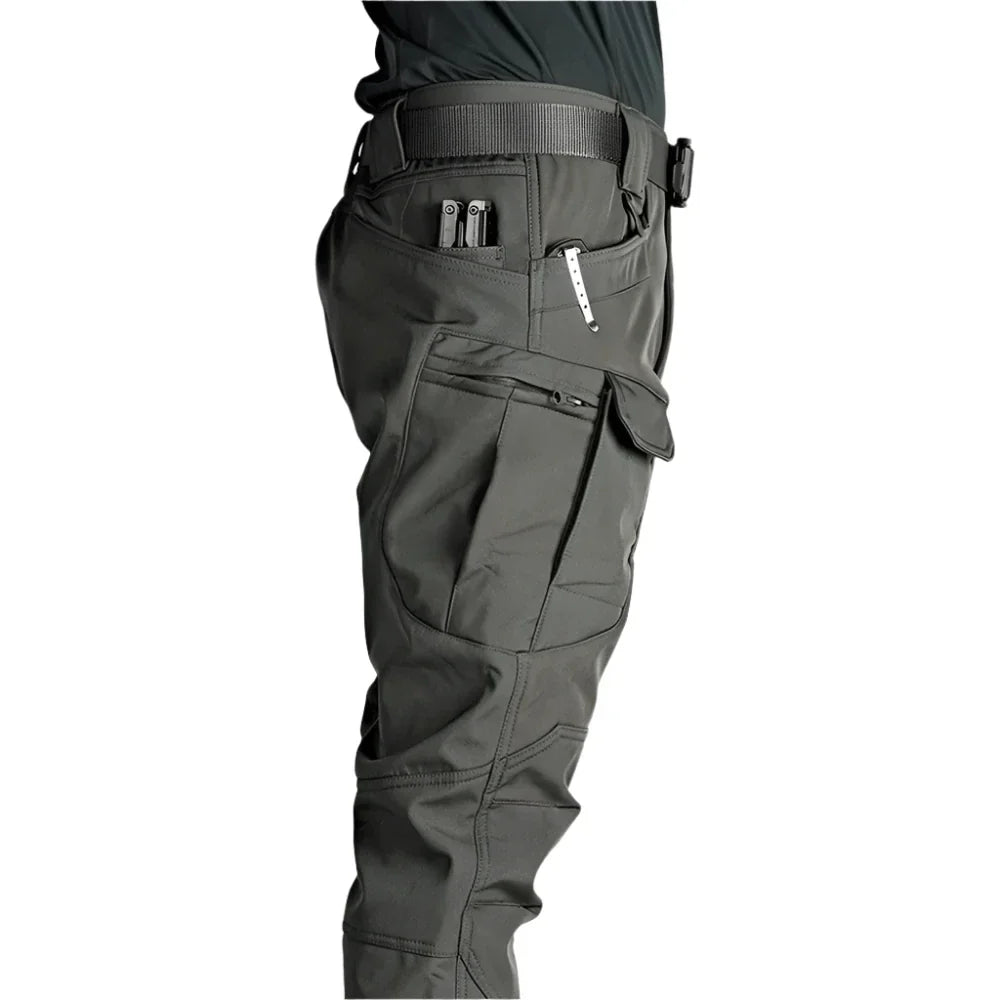 Lukas – Pantalon cargo en polaire pour homme avec jambe droite