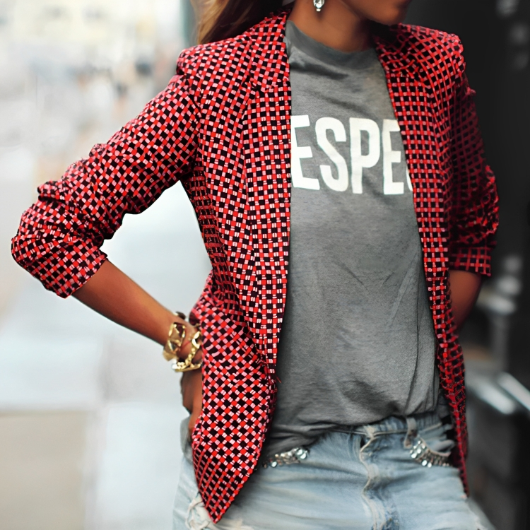 Sigrid - Blazer casual de manga larga