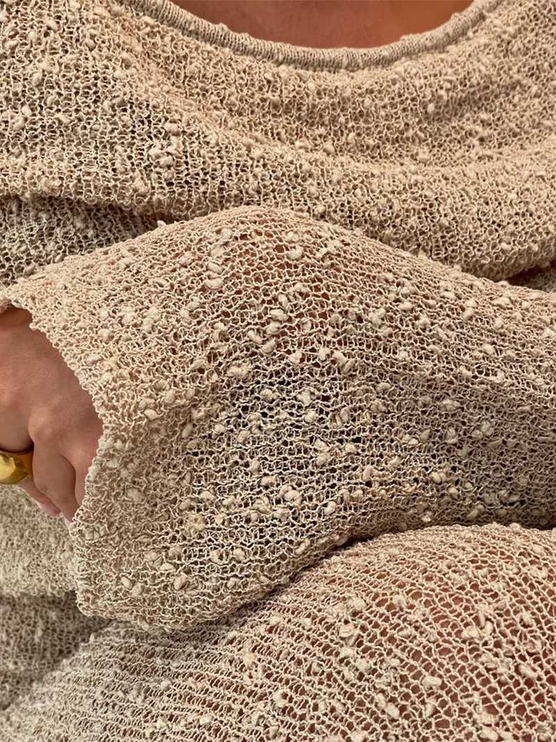 Sola - Langarm Bodycon Strandkleid