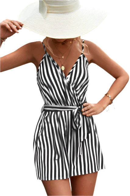 Precious - Stribede overalls i let sommerstof