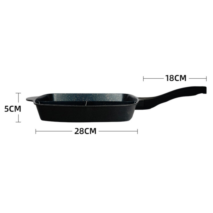 SizzleSplit – 3-in-1 Bratpfanne mit getrennten Sektionen