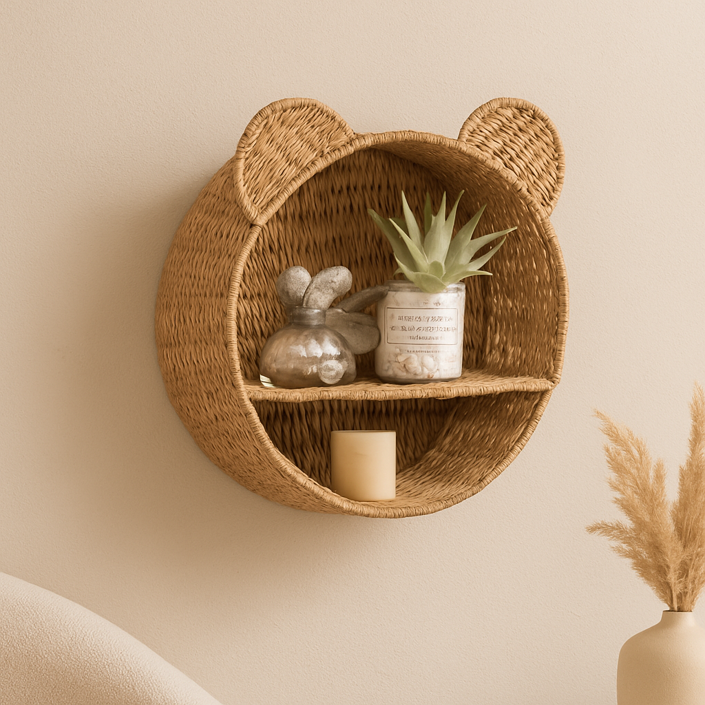 Terrano | Geformtes Rattan-Wandregal