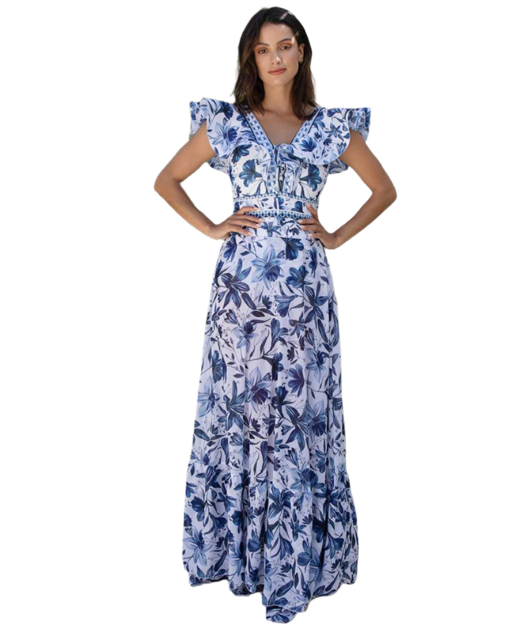 Arelia - Bañador de una pieza con escote en V y conjunto de falda a juego