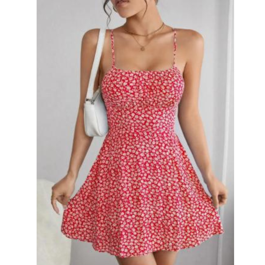 Barbara - Schlankes Cami-Kleid mit Blumenmuster