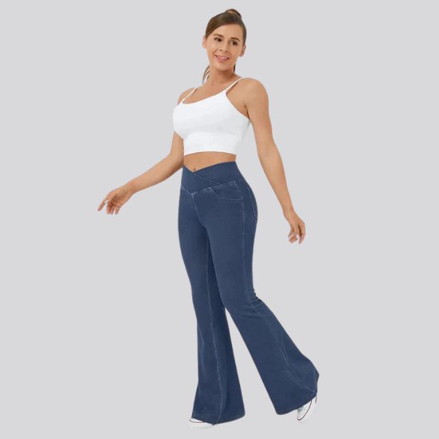 Anja - Leggings de talle alto con campana lateral