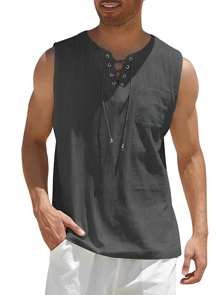 Geo - Camiseta sin mangas de verano cómoda para hombres