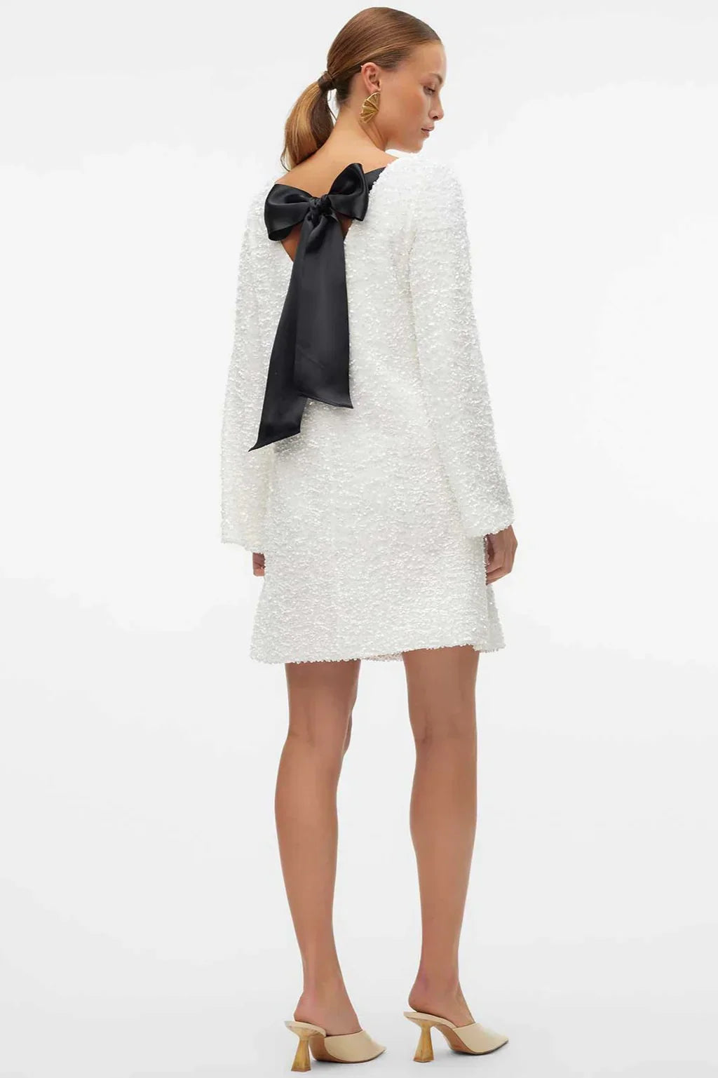 Theresa – Glitzerkleid mit Schleifen-Twist