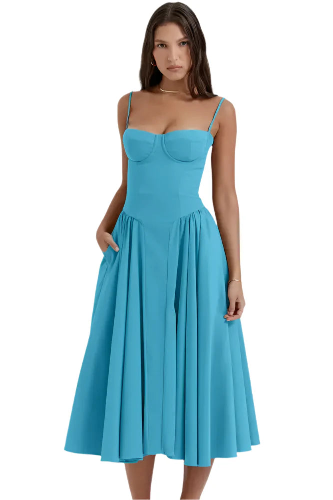 Vibeke - Midikleid in Korsettform