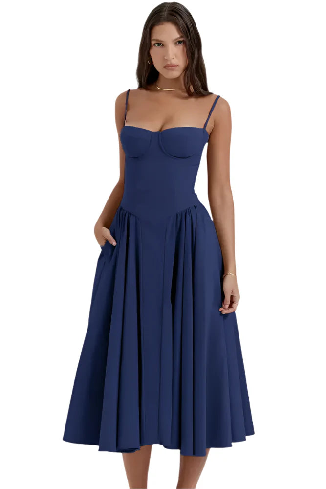 Vibeke - Midikleid in Korsettform