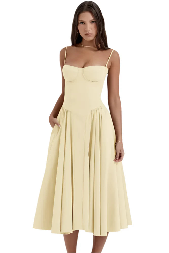 Vibeke - Midikleid in Korsettform