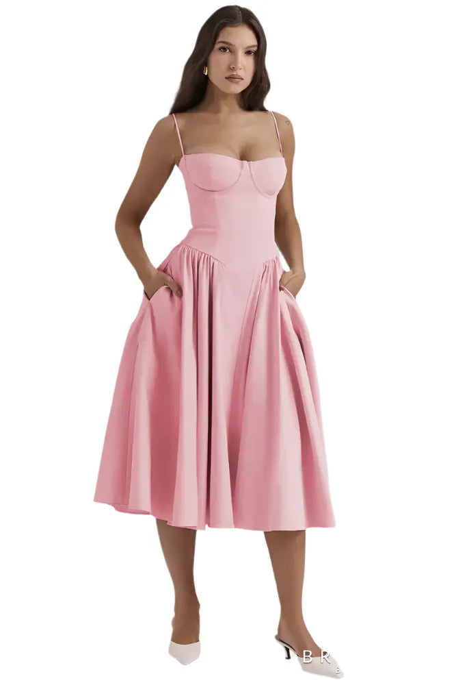 Vibeke - Midikleid in Korsettform