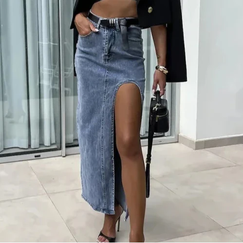 Esmaralda - Vintage A-Linien Denimrock