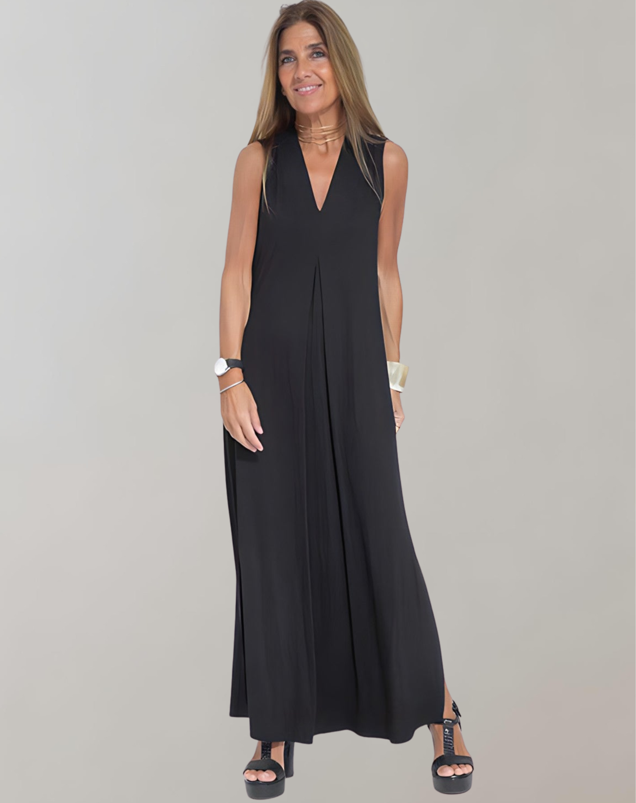 Martha - Figurbetonendes Kleid mit V-Ausschnitt