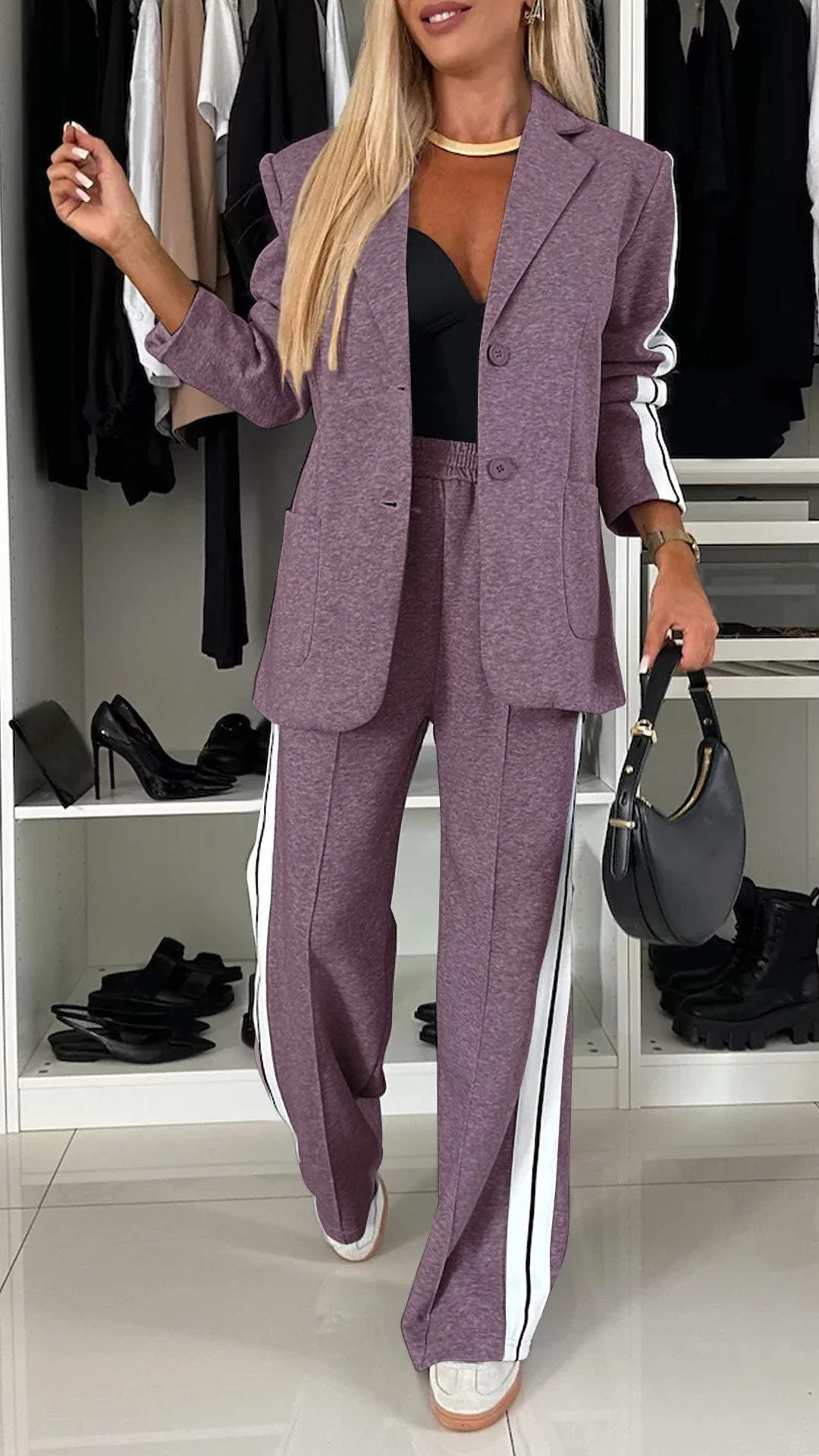 Greta | Blazer de mujer de manga larga con solapa