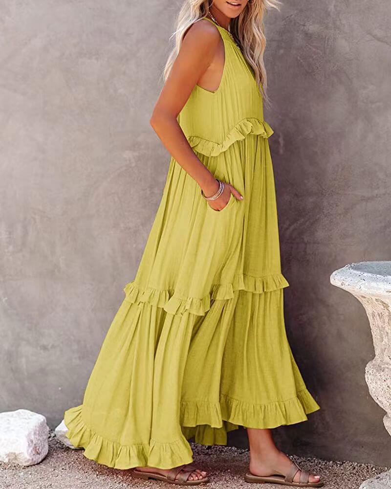 Celine - Vestido maxi de verano casual
