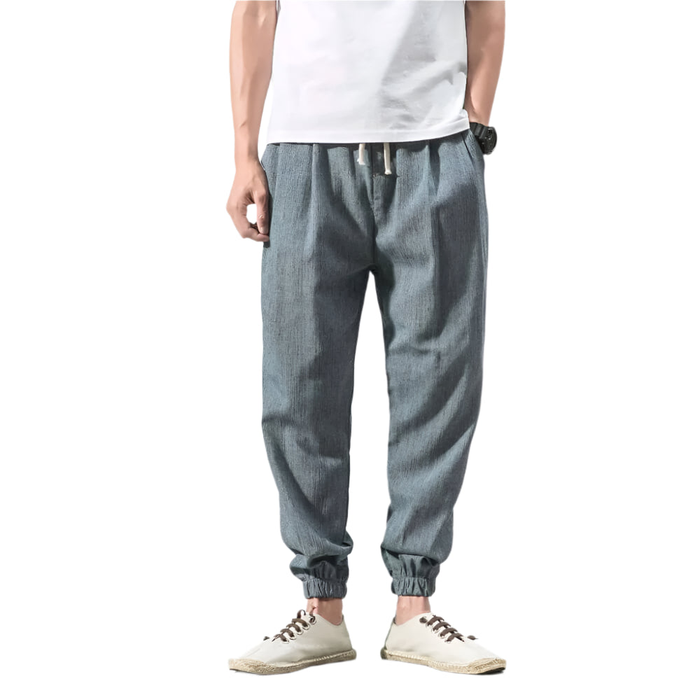 Joe - Pantalon confortable léger en coton et lin