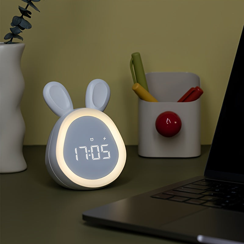 Bunny Reloj despertador adorable con luz nocturna