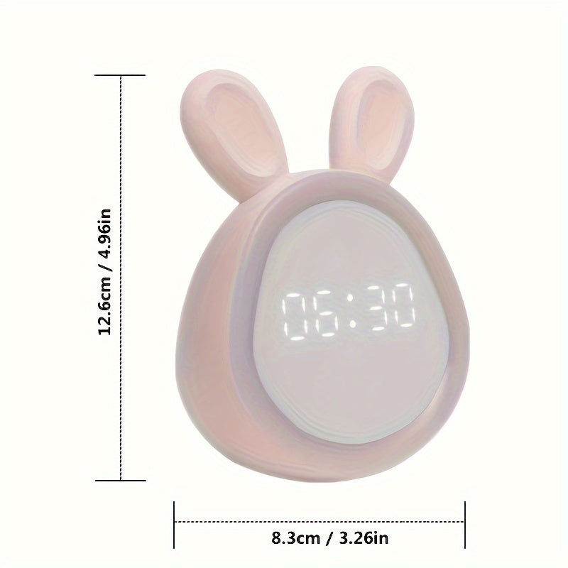 Bunny Reloj despertador adorable con luz nocturna