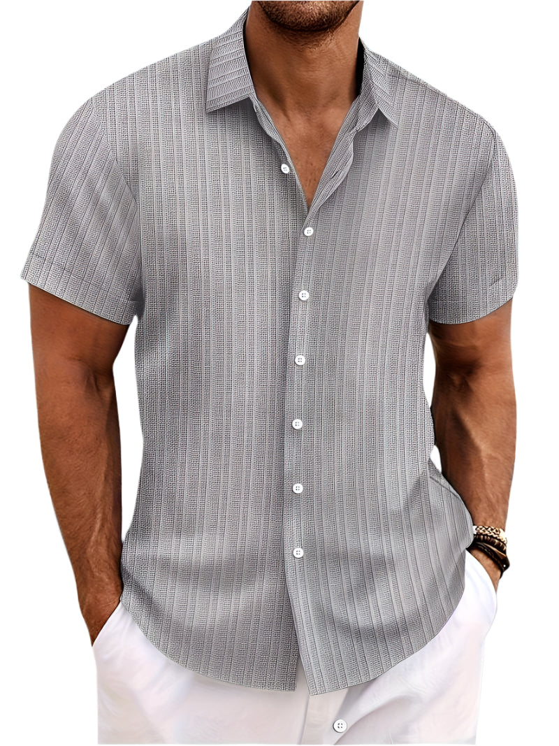 Clark - Klassische Kurzarmshirt mit Struktur für Herren