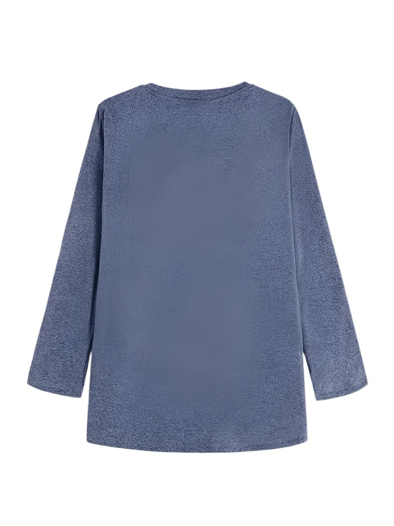 Birgitte - Sudadera de forro polar con cuello redondo