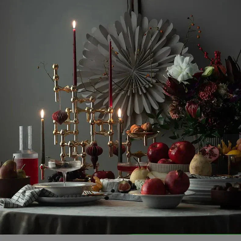 LumiCore Skulpturaler Kerzenhalter – Moderner geometrischer Kerzenständer für elegante Innenräume