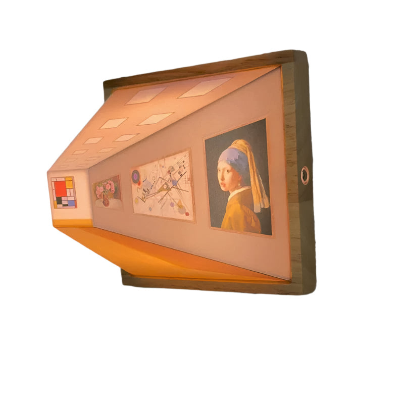 GalleryGlow - 3D kunstinspirierte Wandlampe mit beleuchteten Meisterwerken