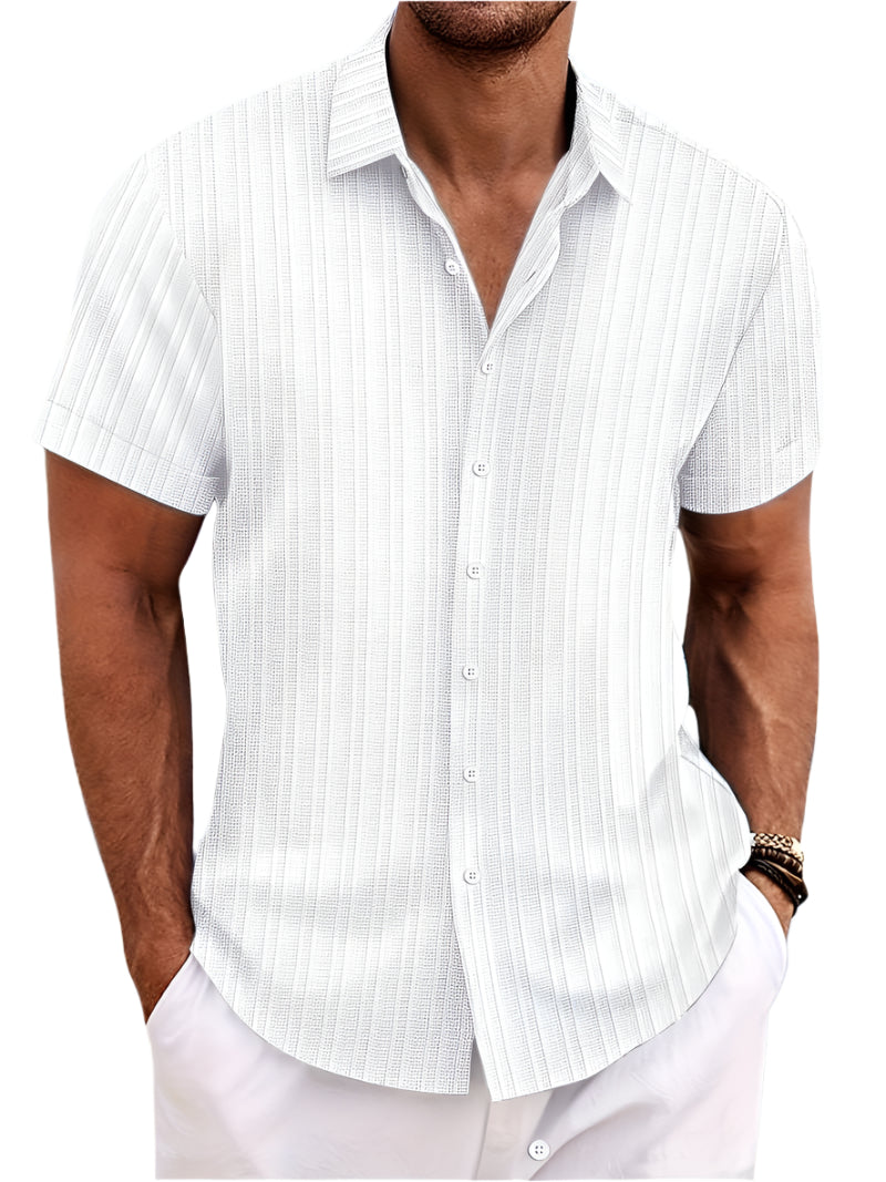 Clark - Klassische Kurzarmshirt mit Struktur für Herren