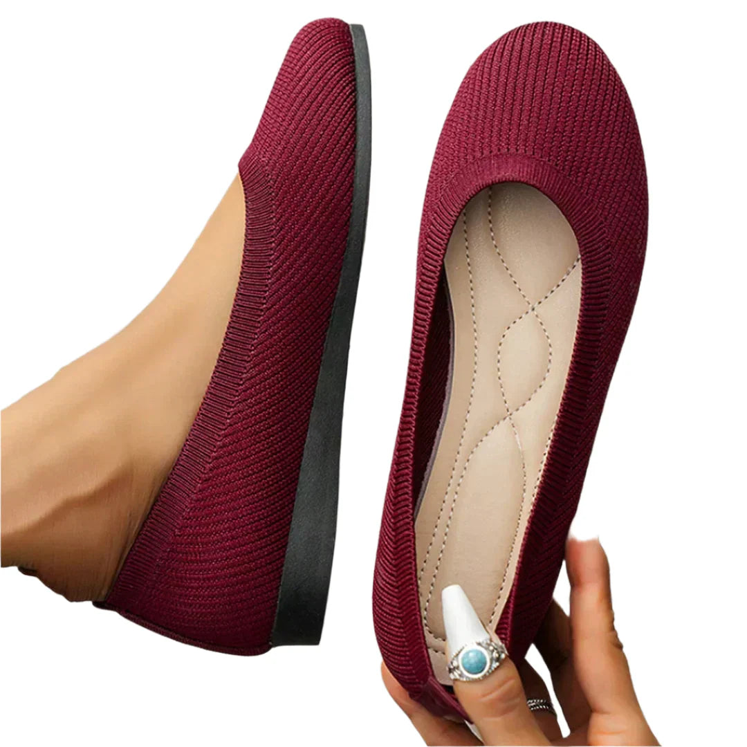 Ella - Ballerine lavorate a maglia in colori freschi