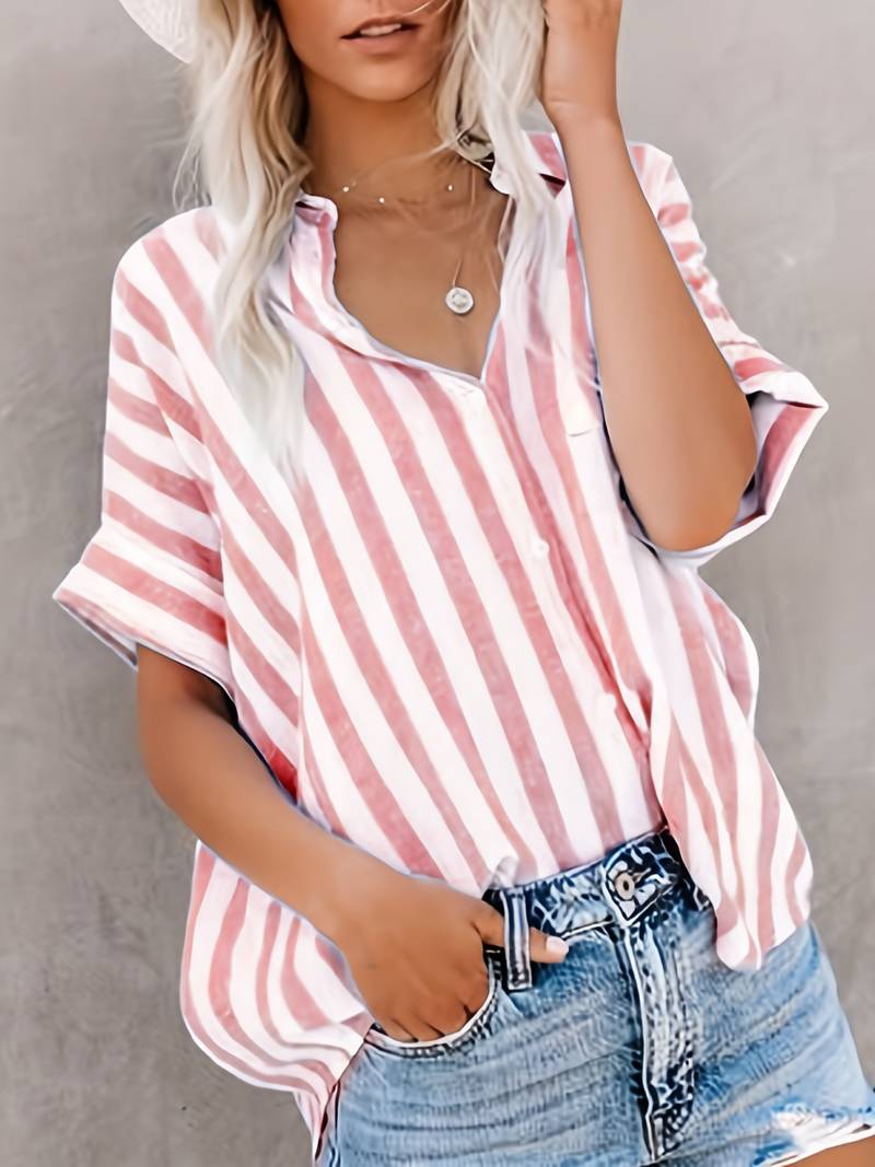 Wenche - Camicia a righe con bottoni