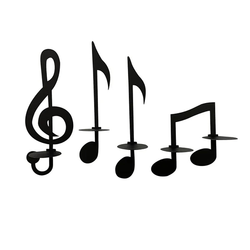 MelodicGlow – Wandmontierter Kerzenhalter mit Notenmotiv