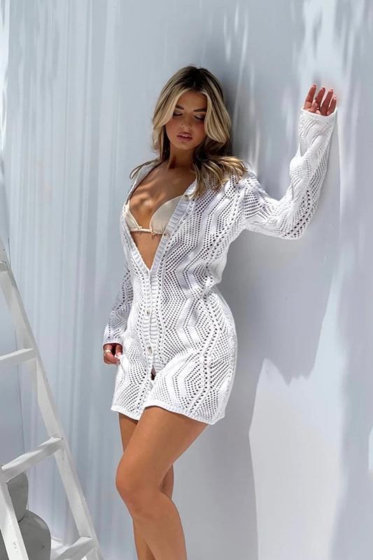 Alana - Strandüberzug gehäkelt mit Knöpfen