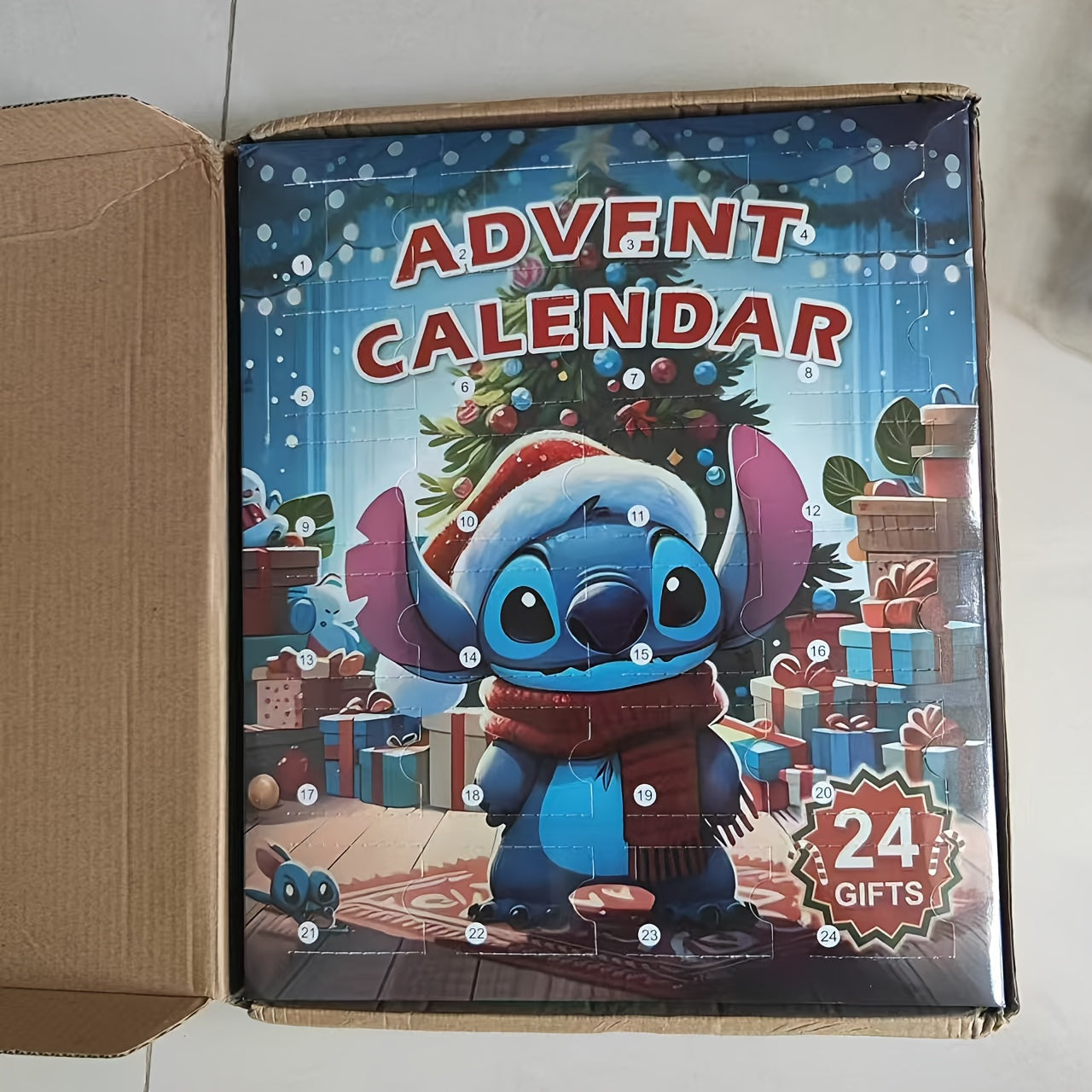 Stitch Adventskalender Legesæt | Interaktivt juleoverraskelsesspil med 24 dele