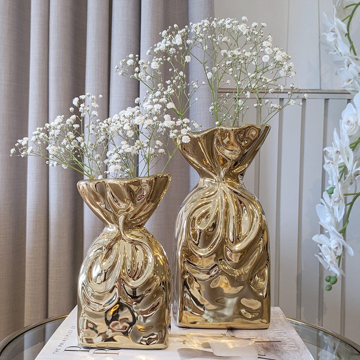 Gildora - Goldene Vasen für moderne Räume