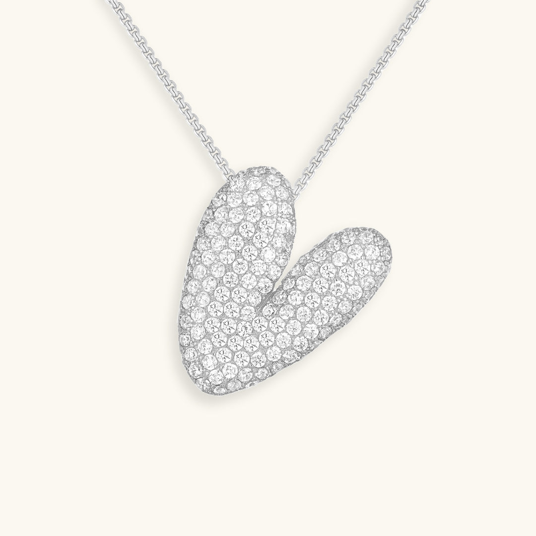 Collar LunaBubble Initial con efecto diamante – Regalo personal para el Día de la Madre