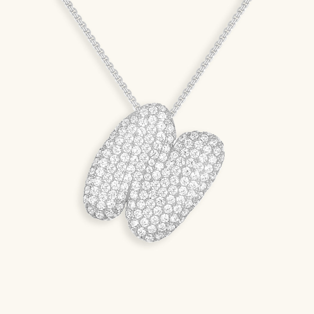 Collar LunaBubble Initial con efecto diamante – Regalo personal para el Día de la Madre