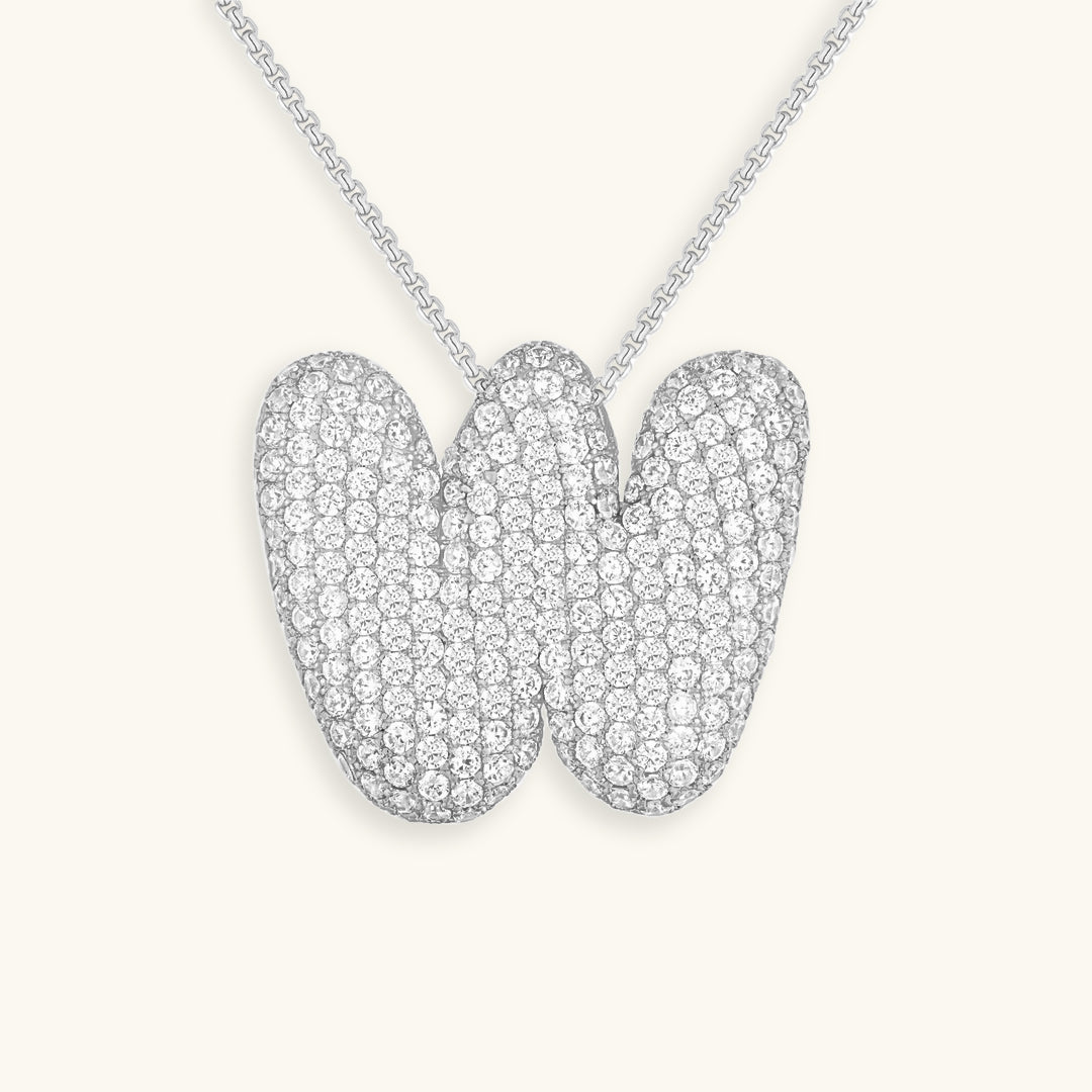 Collar LunaBubble Initial con efecto diamante – Regalo personal para el Día de la Madre